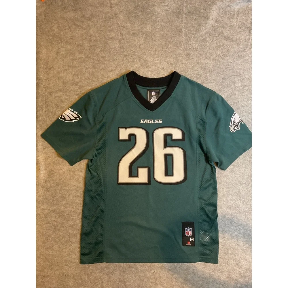 NFL Team Apparel Philadelphia Eagles Saquon Barkley 26 Youth Jersey Grn M 10-12